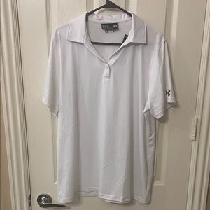 Under Armour Women’s Loose Fit White Short Sleeve Polo